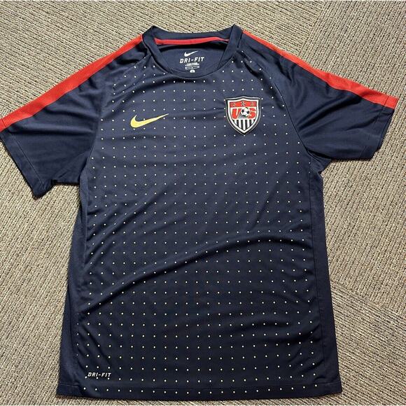 NIKE FC USMNT USA Mens Small Soccer Jersey Futbol Kit FIFA WORLD CUP Blockette - Picture 1 of 8